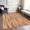 Piper Looms Chantille Stripes ACN1319 Salmon Machine Washable Area Rug Lifestyle Image Feature