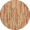 Piper Looms Chantille Stripes ACN1319 Salmon Machine Washable Area Rug Round Main Image