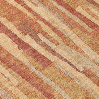 Piper Looms Chantille Stripes ACN1319 Salmon Machine Washable Area Rug Swatch Image