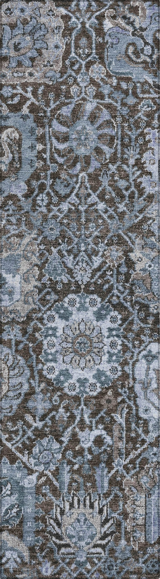 Piper Looms Chantille Damask ACN1320 Denim Machine Washable Area Rug Runner Main Image
