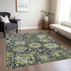 Piper Looms Chantille Damask ACN1321 Fern Machine Washable Area Rug Lifestyle Image Feature