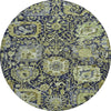 Piper Looms Chantille Damask ACN1321 Fern Machine Washable Area Rug Round Main Image