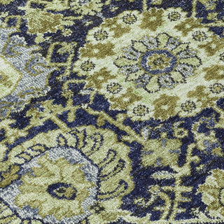 Piper Looms Chantille Damask ACN1321 Fern Machine Washable Area Rug Swatch Image