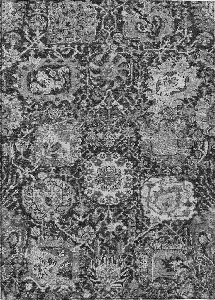 Piper Looms Chantille Damask ACN1322 Gray Machine Washable Area Rug main image