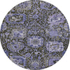 Piper Looms Chantille Damask ACN1323 Purple Machine Washable Area Rug Round Main Image