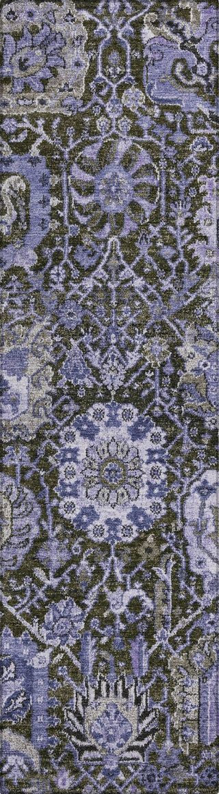 Piper Looms Chantille Damask ACN1323 Purple Machine Washable Area Rug Runner Main Image