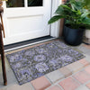 Piper Looms Chantille Damask ACN1323 Purple Machine Washable Area Rug Scatter Outdoor Lifestyle Image Feature