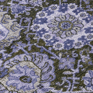 Piper Looms Chantille Damask ACN1323 Purple Machine Washable Area Rug Swatch Image