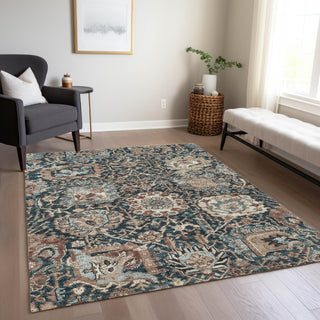 Piper Looms Chantille Diamonds ACN1325 Taupe Machine Washable Area Rug Lifestyle Image Feature