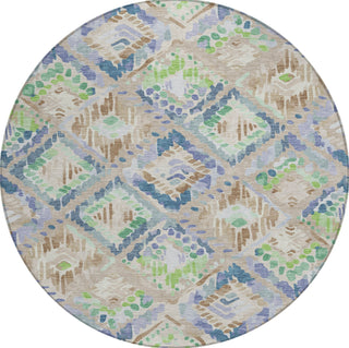 Piper Looms Chantille Diamonds ACN1326 Beige Machine Washable Area Rug Round Main Image