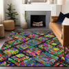 Piper Looms Chantille Diamonds ACN1327 Black Machine Washable Area Rug Lifestyle Image Feature