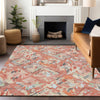 Piper Looms Chantille Diamonds ACN1328 Coral Machine Washable Area Rug Lifestyle Image Feature