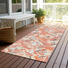 Piper Looms Chantille Diamonds ACN1328 Coral Machine Washable Area Rug Runner Outdoor Lifestyle Image Feature