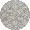 Piper Looms Chantille Diamonds ACN1329 Gray Machine Washable Area Rug Round Main Image