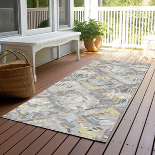 Piper Looms Chantille Diamonds ACN1329 Gray Machine Washable Area Rug Runner Outdoor Lifestyle Image Feature