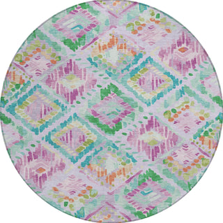 Piper Looms Chantille Diamonds ACN1331 Lavender Machine Washable Area Rug Round Main Image