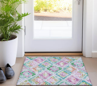 Piper Looms Chantille Diamonds ACN1331 Lavender Machine Washable Area Rug Scatter Lifestyle Image Feature