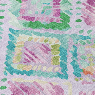 Piper Looms Chantille Diamonds ACN1331 Lavender Machine Washable Area Rug Swatch Image