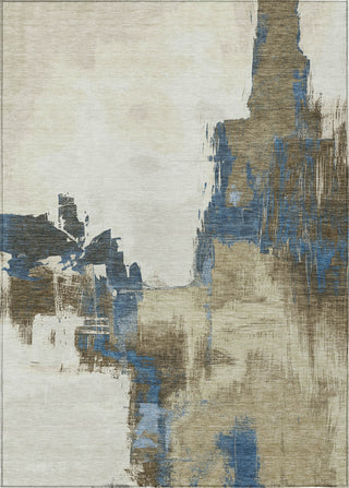 Piper Looms Chantille Abstract ACN1332 Beige Machine Washable Area Rug main image