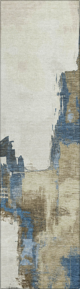 Piper Looms Chantille Abstract ACN1332 Beige Machine Washable Area Rug Runner Main Image