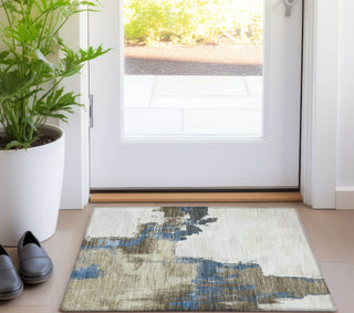 Piper Looms Chantille Abstract ACN1332 Beige Machine Washable Area Rug Scatter Lifestyle Image Feature