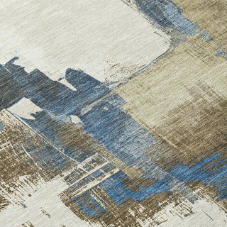 Piper Looms Chantille Abstract ACN1332 Beige Machine Washable Area Rug Swatch Image