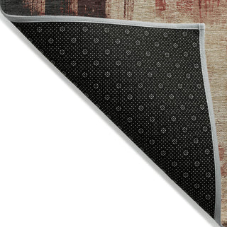 Piper Looms Chantille Abstract ACN1333 Brick Machine Washable Area Rug Backing Image