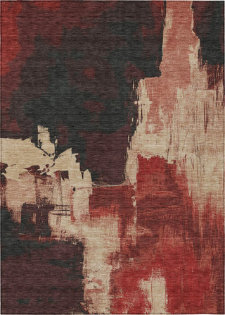 Piper Looms Chantille Abstract ACN1333 Brick Machine Washable Area Rug main image