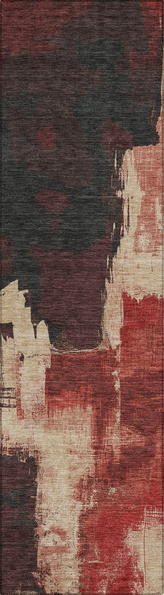 Piper Looms Chantille Abstract ACN1333 Brick Machine Washable Area Rug Runner Main Image