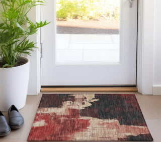 Piper Looms Chantille Abstract ACN1333 Brick Machine Washable Area Rug Scatter Lifestyle Image Feature