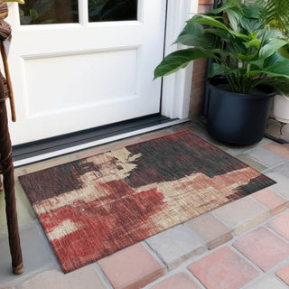 Piper Looms Chantille Abstract ACN1333 Brick Machine Washable Area Rug Scatter Outdoor Lifestyle Image Feature