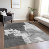 Piper Looms Chantille Abstract ACN1334 Gray Machine Washable Area Rug Lifestyle Image Feature