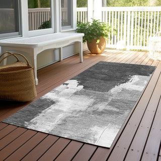 Piper Looms Chantille Abstract ACN1334 Gray Machine Washable Area Rug Runner Outdoor Lifestyle Image Feature