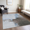 Piper Looms Chantille Abstract ACN1336 Sky Machine Washable Area Rug Lifestyle Image Feature
