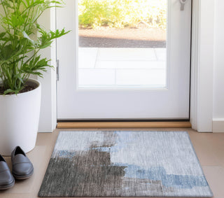 Piper Looms Chantille Abstract ACN1336 Sky Machine Washable Area Rug Scatter Lifestyle Image Feature
