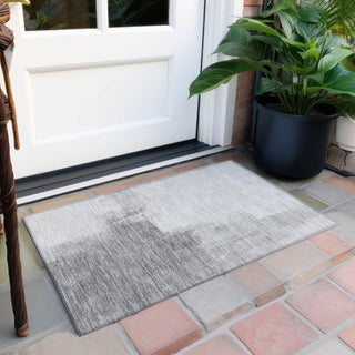 Piper Looms Chantille Abstract ACN1337 Silver Machine Washable Area Rug Scatter Outdoor Lifestyle Image Feature