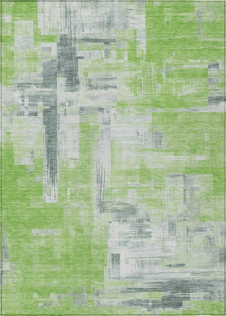 Piper Looms Chantille Blocks ACN1338 Aloe Machine Washable Area Rug main image