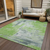 Piper Looms Chantille Blocks ACN1338 Aloe Machine Washable Area Rug Outdoor Lifestyle Image Feature