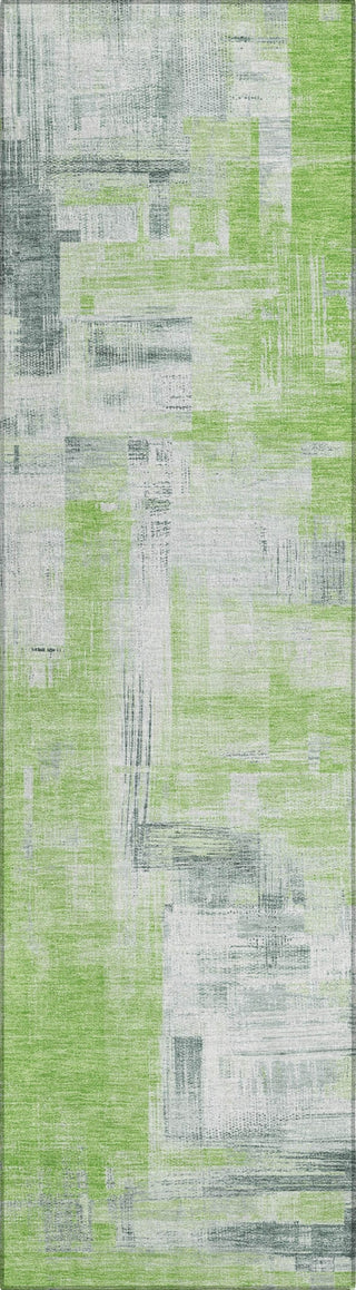 Piper Looms Chantille Blocks ACN1338 Aloe Machine Washable Area Rug Runner Main Image