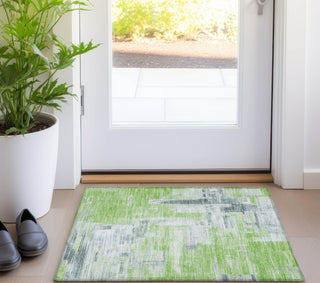 Piper Looms Chantille Blocks ACN1338 Aloe Machine Washable Area Rug Scatter Lifestyle Image Feature