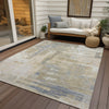 Piper Looms Chantille Blocks ACN1340 Ivory Machine Washable Area Rug Outdoor Lifestyle Image Feature