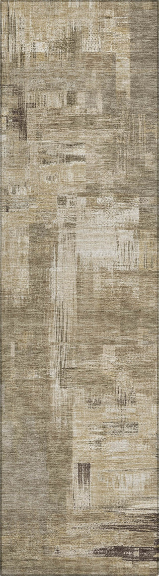 Piper Looms Chantille Blocks ACN1341 Mocha Machine Washable Area Rug Runner Main Image
