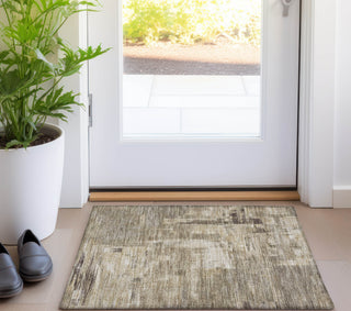 Piper Looms Chantille Blocks ACN1341 Mocha Machine Washable Area Rug Scatter Lifestyle Image Feature