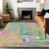 Piper Looms Chantille Blocks ACN1342 Pink Machine Washable Area Rug Lifestyle Image Feature