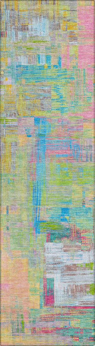 Piper Looms Chantille Blocks ACN1342 Pink Machine Washable Area Rug Runner Main Image