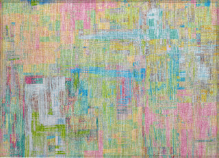 Piper Looms Chantille Blocks ACN1342 Pink Machine Washable Area Rug Scatter Main Image