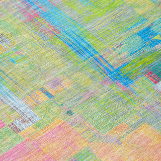 Piper Looms Chantille Blocks ACN1342 Pink Machine Washable Area Rug Swatch Image