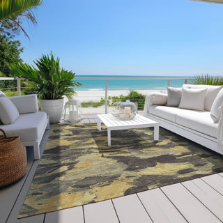 Piper Looms Chantille Abstract ACN1344 Charcoal Machine Washable Area Rug Outdoor Lifestyle Image Feature