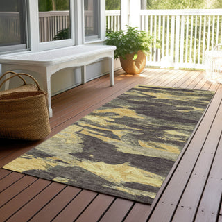 Piper Looms Chantille Abstract ACN1344 Charcoal Machine Washable Area Rug Runner Outdoor Lifestyle Image Feature