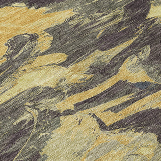 Piper Looms Chantille Abstract ACN1344 Charcoal Machine Washable Area Rug Swatch Image